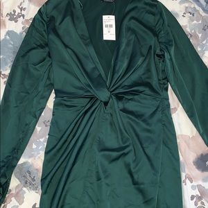 Emerald Green Satin dress